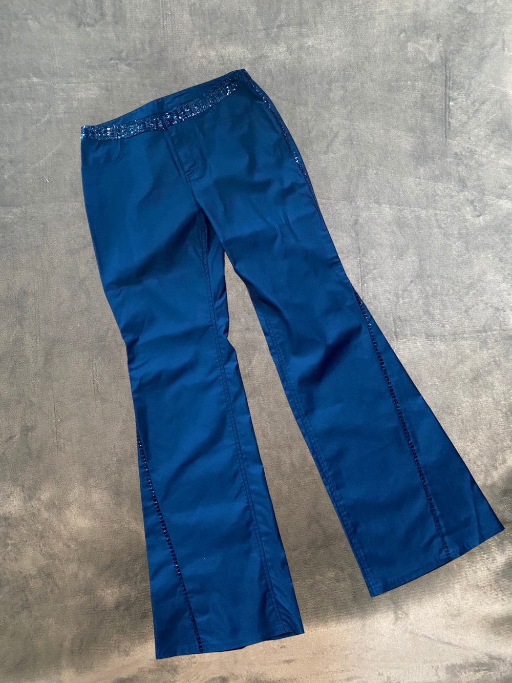 Y2K DKNY Jeans Black Sequin Flare Pants